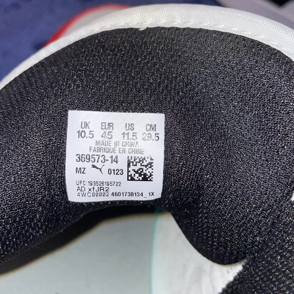 NWOT Puma Red & White High-Top Sneakers.  Size 11.5 - Picture 7 of 8